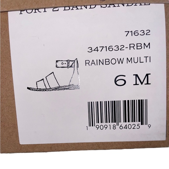 NWB Frye & Co. Port 2 Band Sandal in Rainbow Multi - Picture 2 of 11